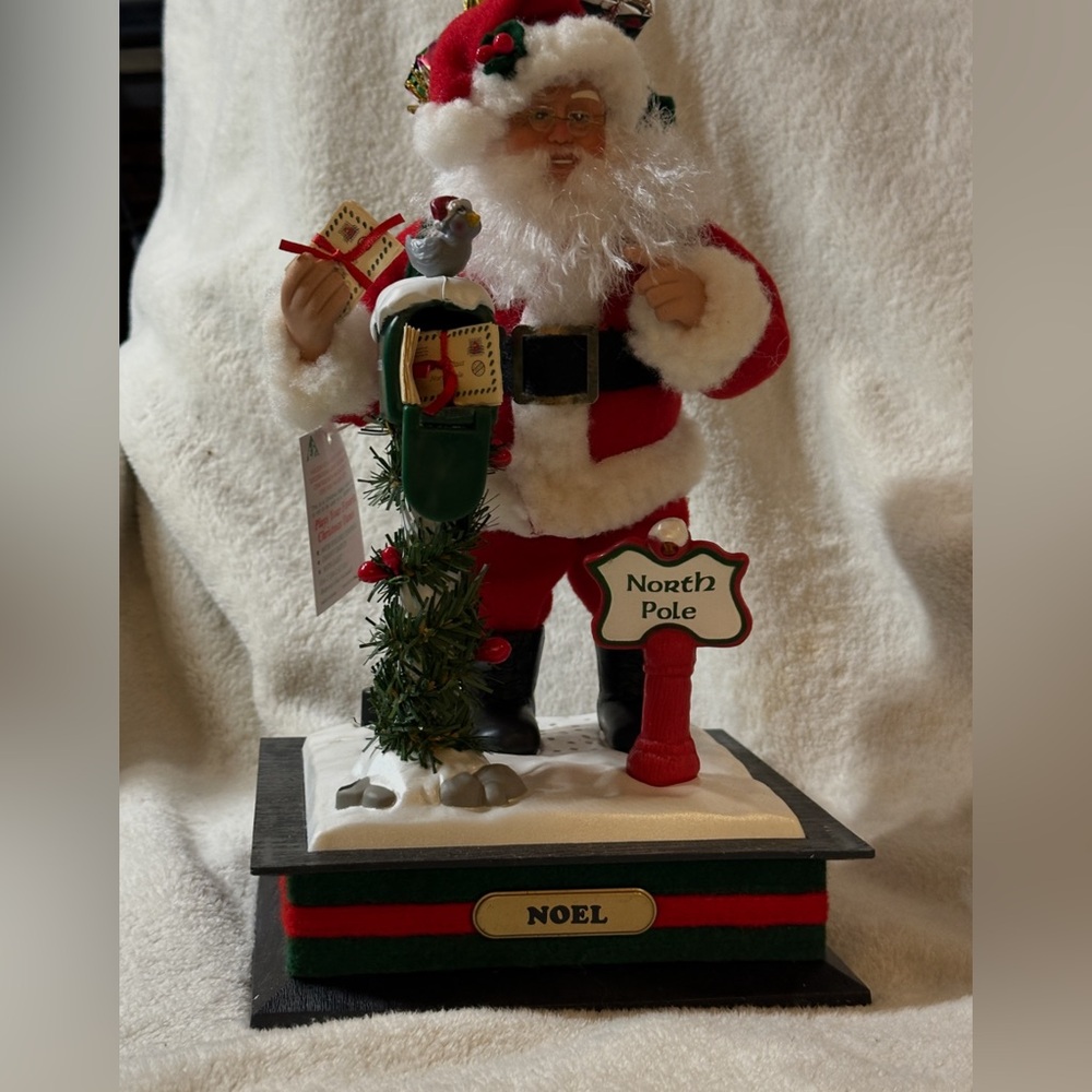 Vintage Holiday Creations Musical Santa – North Pole Mailbox Scene w/ Box